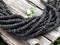 6x3mm Rustic Opaque Black Indonesian Heishi Beads (20" Strand)